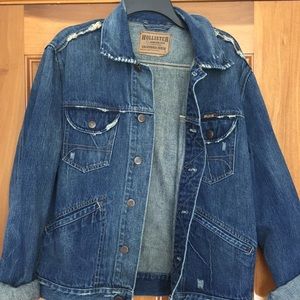 Hollister dark washed jean jacket